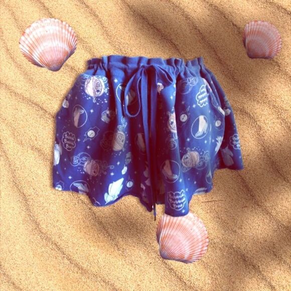 DISNEY  SHORTS  AUTHENTIC "CINDERELLA" WOMEN'S Drawstring  Pocket PLUS SZ - Picture 1 of 7